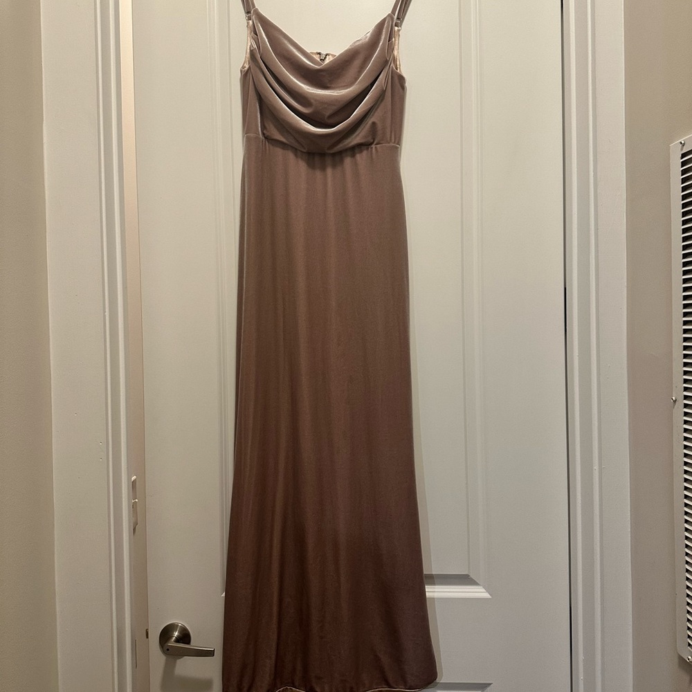 Revelry Skye velvet dress champagne 602 size 10